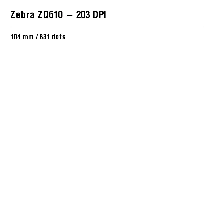 Anteprima ZPL: Zebra ZQ610: guida ZPL