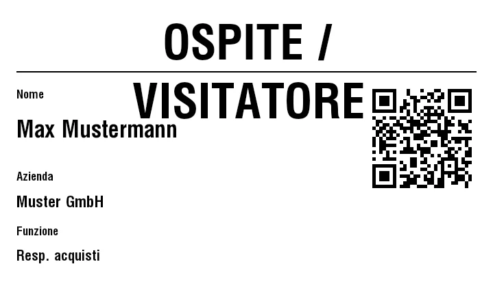 Anteprima di Targhetta nome/visitatore