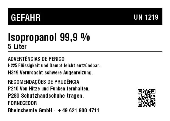 Prévia de Etiqueta química