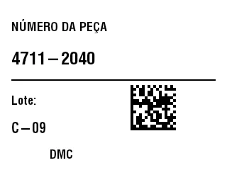 Prévia de Etiqueta DataMatrix para peças pequenas