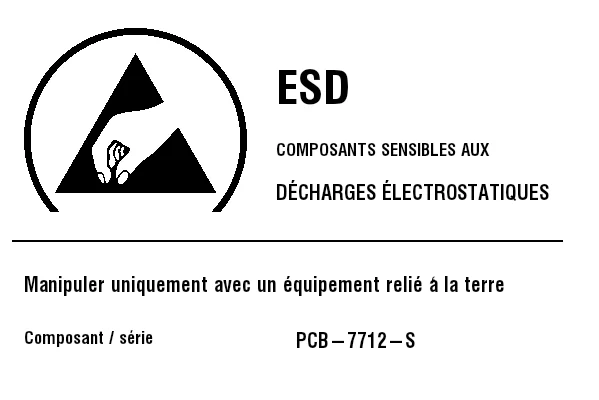 Aperçu de Étiquette d'avertissement ESD