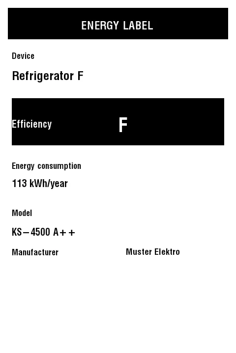 Preview of EU Energy Label (Electrical Appliances)
