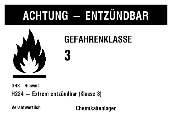 Vorschau von Gefahrgut-Flammbarkeitsetikett