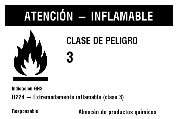 Vista previa de Etiqueta de mercancía peligrosa inflamable