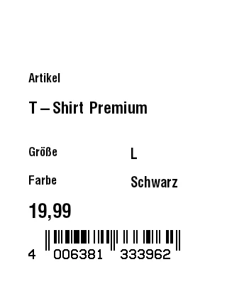 Vorschau von Hängeetikett (Bekleidung)