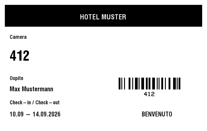 Anteprima di Keycard per hotel