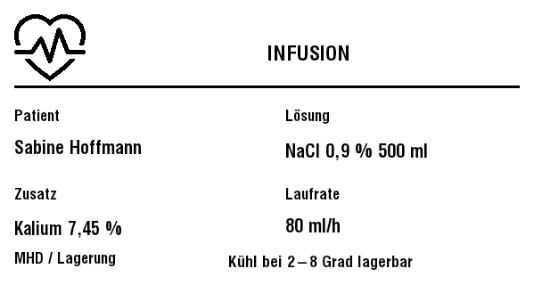 Vorschau von Infusionsetikett (i.v.-Beutel)