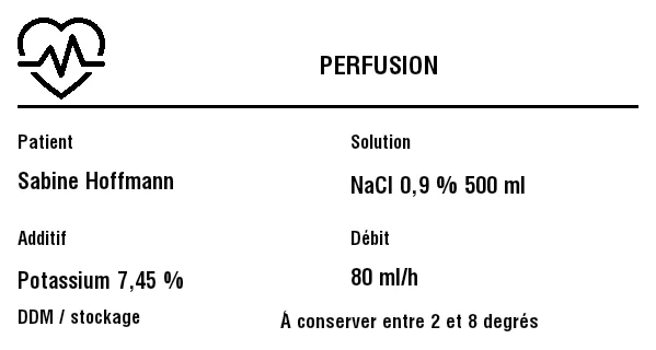 Aperçu de Étiquette de perfusion (poche i.v.)