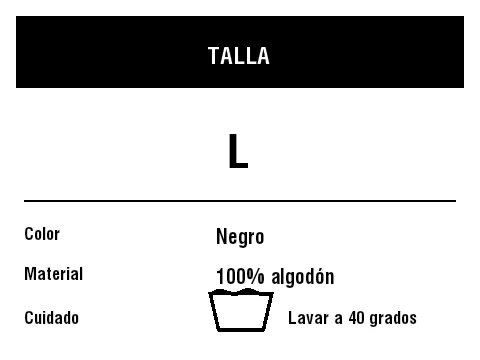 Vista previa de Etiqueta de talla y confección