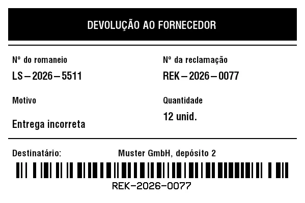 Prévia de Devolução ao fornecedor (RTV)