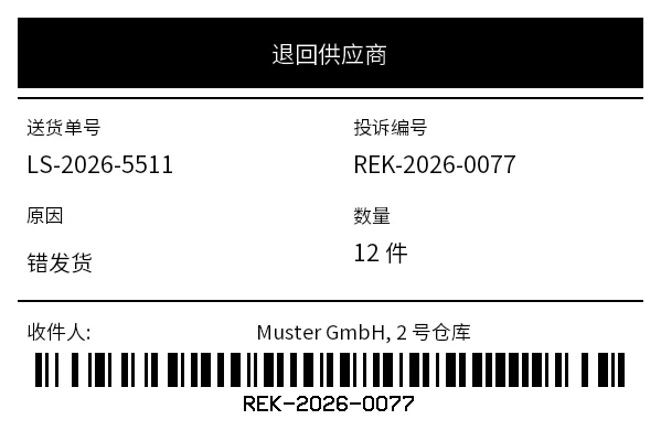 预览：供应商退货 (RTV)