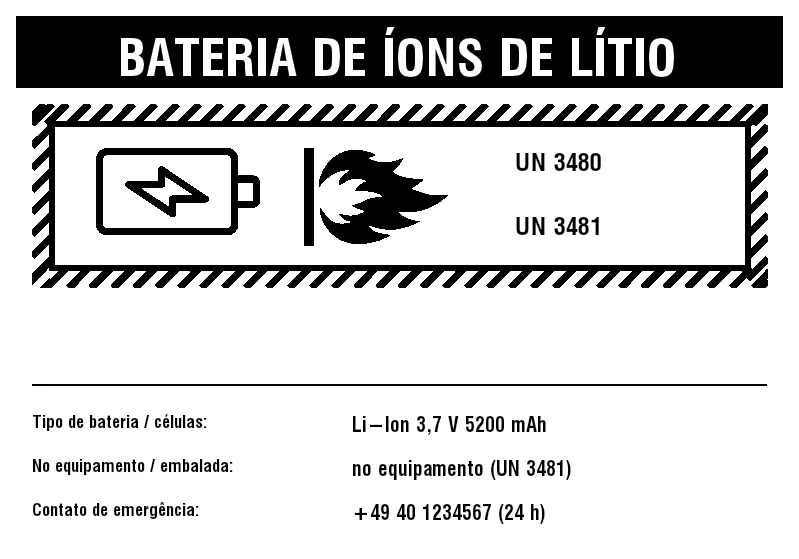 Prévia de Marcação de bateria de lítio (UN 3480/3481)