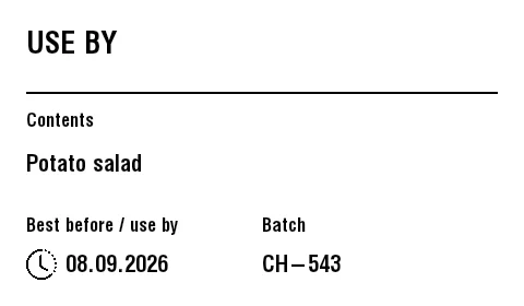 Preview of Best-Before / Use-By Kitchen Label
