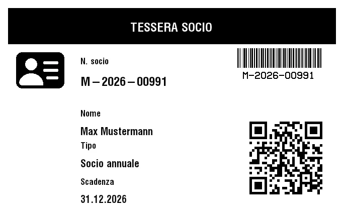 Anteprima di Tessera socio