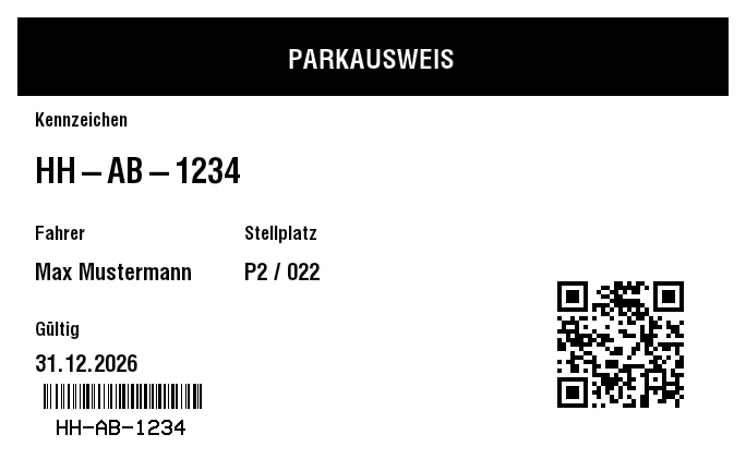 Vorschau von Parkausweis