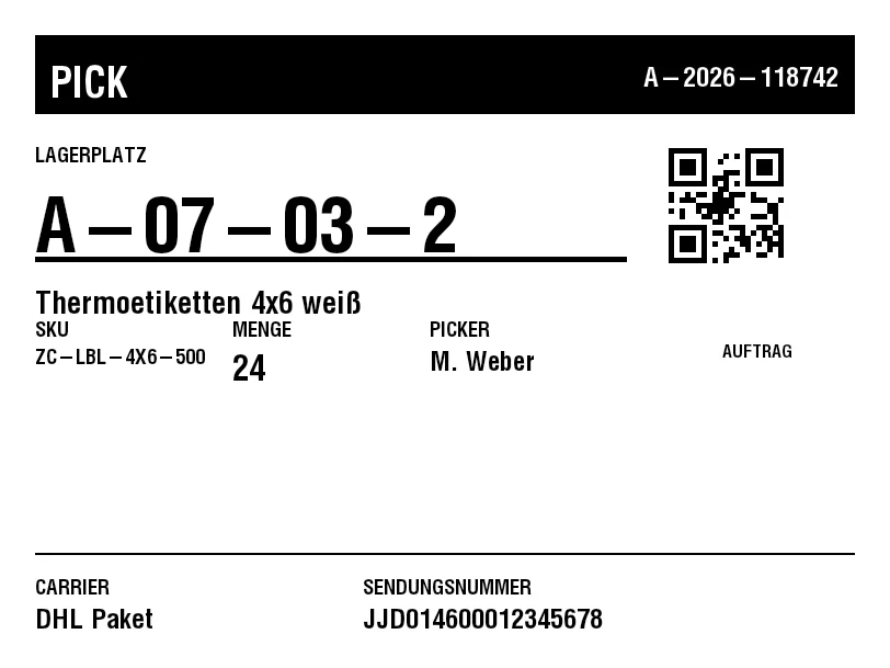 Vorschau von Pick-Label