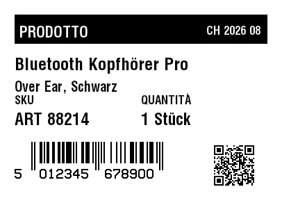 Anteprima di Etichetta prodotto