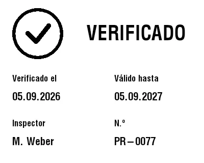 Vista previa de Etiqueta de inspección / calibración