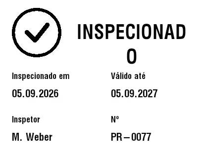 Prévia de Selo de inspeção / calibração