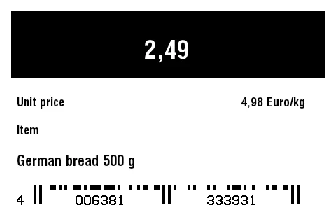 Preview of Shelf / Floor Price Label