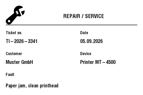 Preview of Repair / Service Order