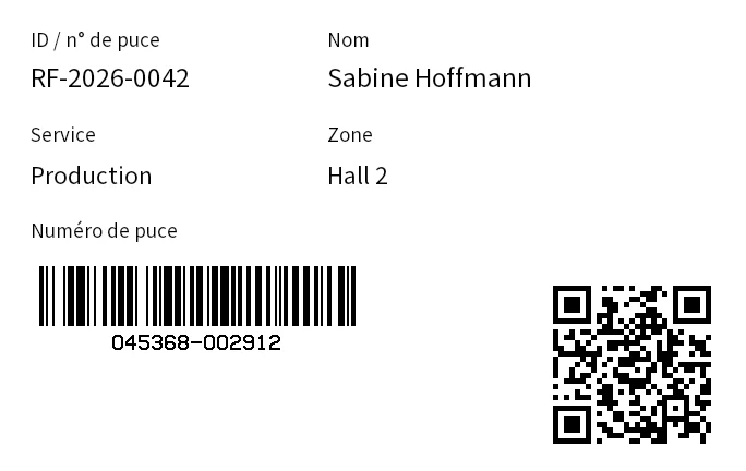 Aperçu de Carte d'identification RFID