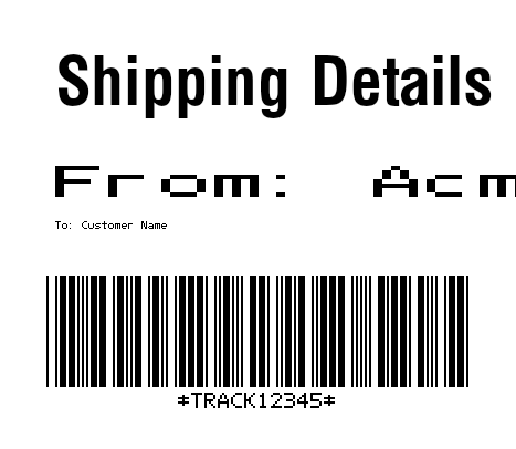 Preview of Shipping with Custom Font