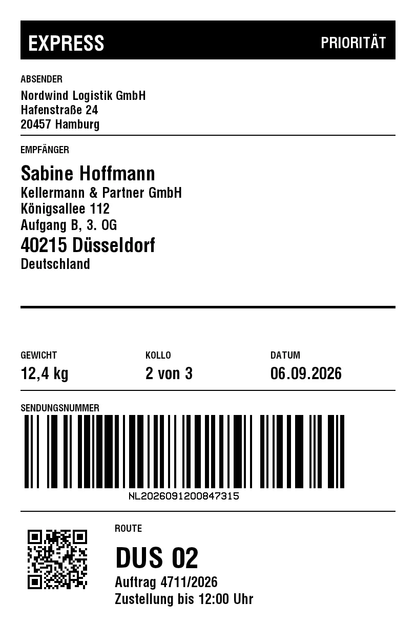Vorschau von Professioneller Versand