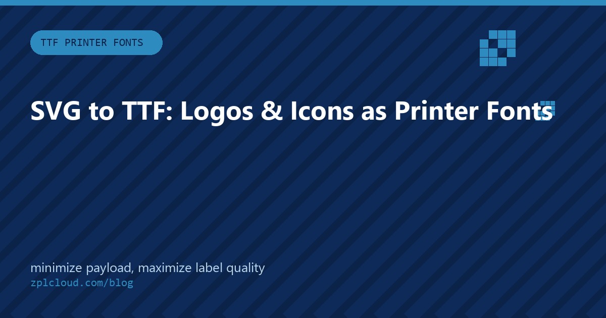 SVG to TTF: Logos and Icons as Printer Fonts