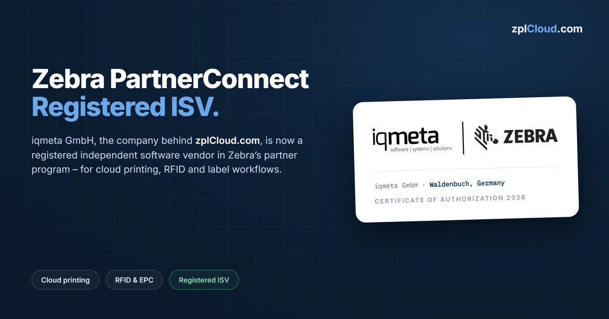 iqmeta GmbH rejoint le programme PartnerConnect de Zebra Technologies